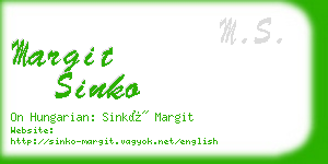 margit sinko business card