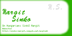 margit sinko business card